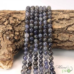 Iolite en perles rondes 6mm - fil complet