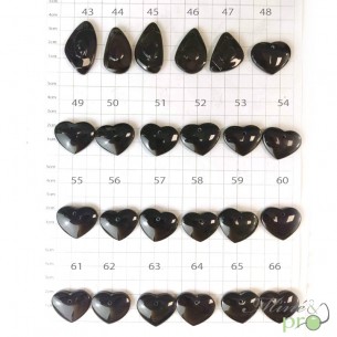 Obsidienne Oeil Céleste - cabochons percés