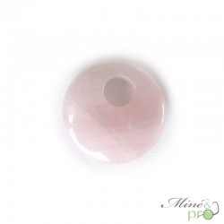 Quartz rose naturel - donut décentré 3cm