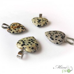 Jaspe dalmatien - pendentif en forme de coeur 2cm