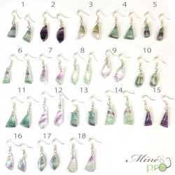 Boucles d'oreilles - Fluorite - grossiste en pierres naturelles