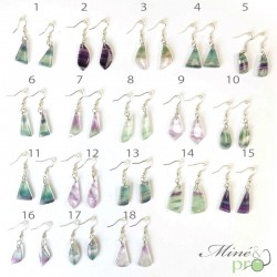 Boucles d'oreilles - Fluorite - grossiste en pierres naturelles