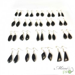 Boucles d'oreilles - Jade noir - grossiste en pierres naturelles