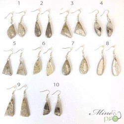 Boucles d'oreilles - Corail fossile