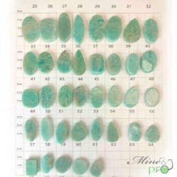 Amazonite -  cabochons percés