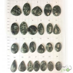 Séraphinite - cabochons percés