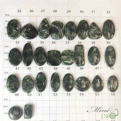 Séraphinite - cabochons percés