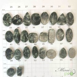 Séraphinite - cabochons percés