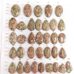 Unakite - cabochons