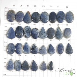 Dumortierite - cabochons percés