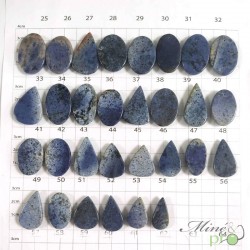 Dumortierite - cabochons percés