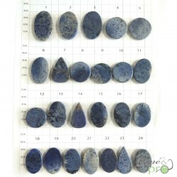 Dumortierite - cabochons percés