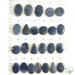 Dumortierite - cabochons percés