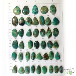 Chrysocolle A - cabochons percés