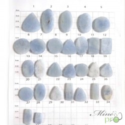 Calcite bleue - cabochons percés