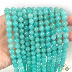 Amazonite Extra en perles rondes 8mm - fil complet