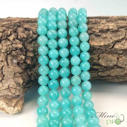 Amazonite Extra en perles rondes 8mm - fil complet