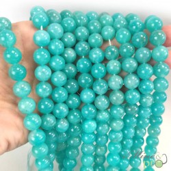 Amazonite Extra en perles rondes 10mm - fil complet