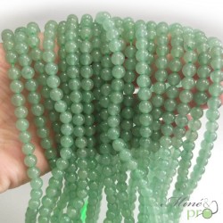 Aventurine verte naturelle en perles rondes 6mm - fil complet