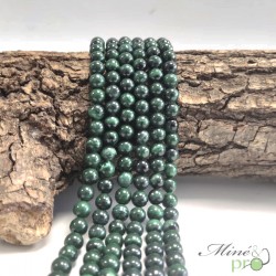 Malachite AB en perles rondes 6mm - fil complet