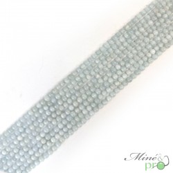 Aigue marine en perles rondes 4mm - fil complet