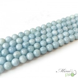 Aigue marine bleue AA en perles rondes 8mm - fil complet