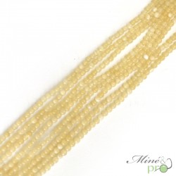 Calcite jaune A en perles rondes 4mm - fil complet