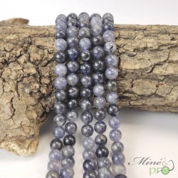 Iolite en perles rondes 8mm - fil complet