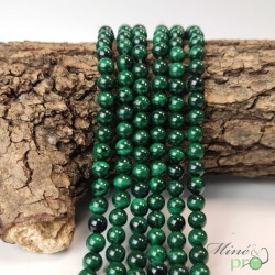 Malachite en perles rondes 6mm - fil complet - grossiste en perles naturelle Aix en Provence