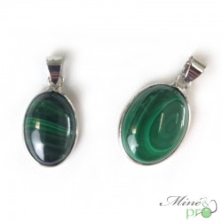 Malachite - pendentifs cerclés (taille au choix)