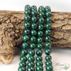 Malachite A en perles rondes 10mm - fil complet