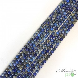 Lapis lazuli AB en perles rondes 4mm - fil complet