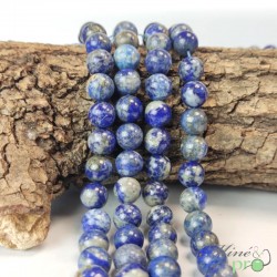 Lapis lazuli AB en perles rondes 10mm - fil complet