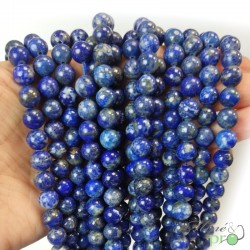 Lapis lazuli A en perles rondes 8mm - fil complet