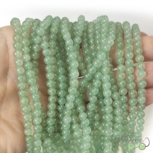 Aventurine verte A en perles rondes 4mm - fil complet