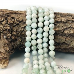 Hemimorphite en perles rondes 8mm - fil complet