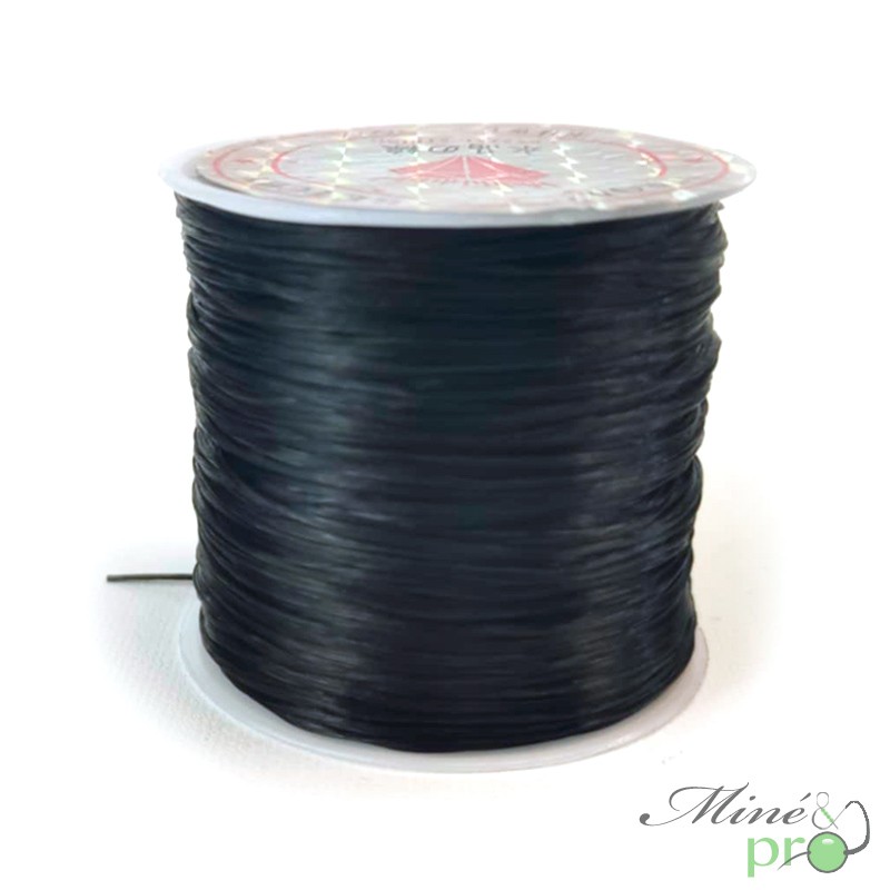 Bobine fil élastique multibrins noir - 30m
