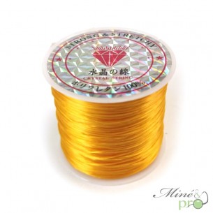 Bobine fil élastique multibrins orange - 30m