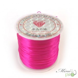 Bobine fil élastique multibrins rose clair - 30m