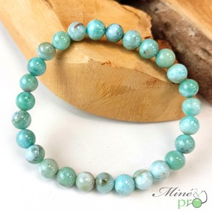 Bracelet Larimar A en perles 7mm
