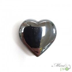 Pendentif coeur en Hématite 2,5cm - grossiste mineraux bouches du rhone