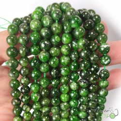 Diopside en perles rondes 6mm - fil complet